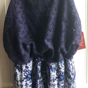 Blue-Paisley Dress